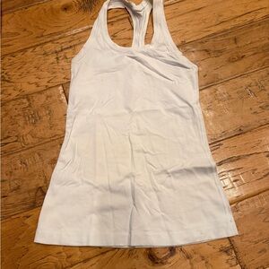 Lululemon White Racerback Tank Top